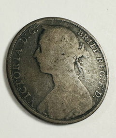 1882  One Penny Seated Liberty ~ Victoria D:G: BRITT: REG: F:D ( None On eBay)