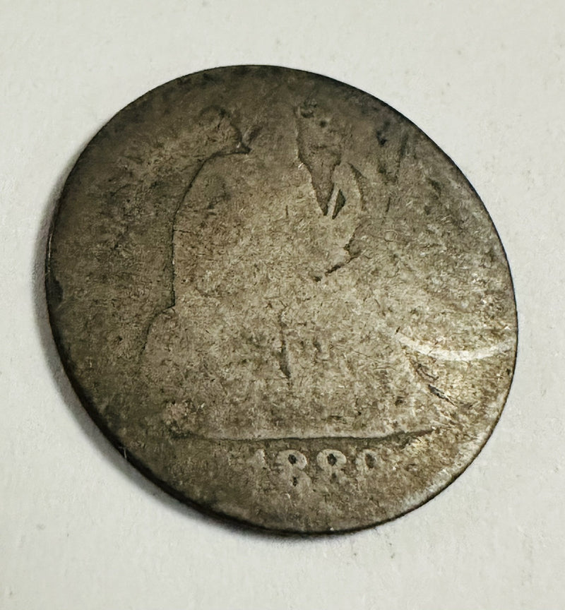1889 Seated Liberty Dime Circulated As Pictured  # SLD 1889 CAP