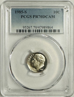 Lot Of 2 Perfect PCGS PR70DCAM COINS~80's & 90's ~(top Grade None Better) #OA111